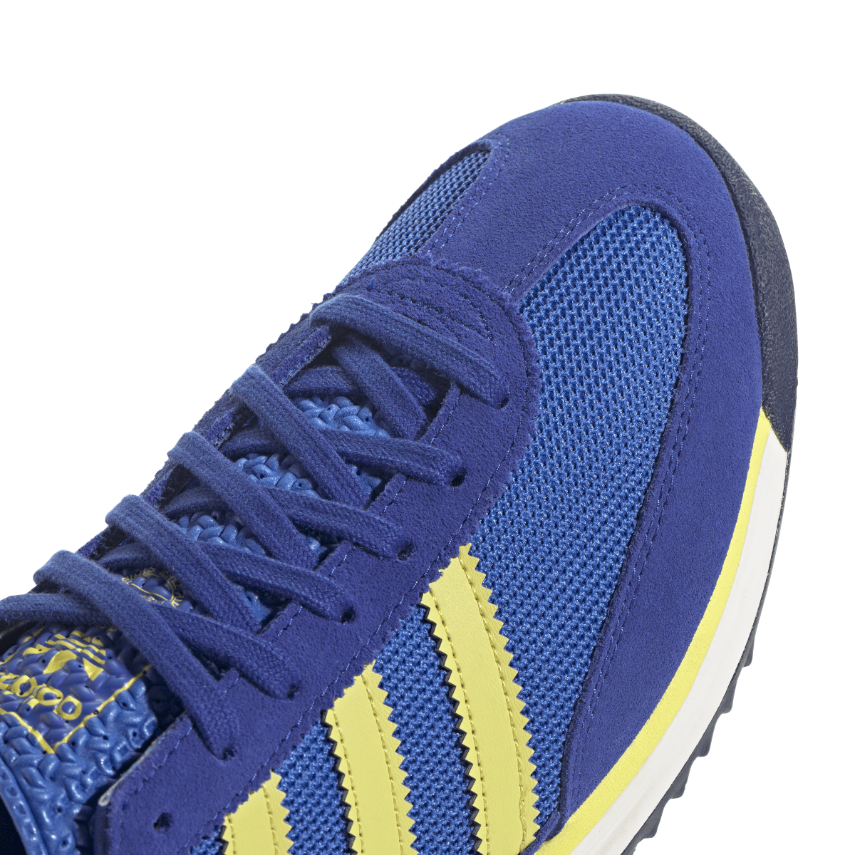Overkicks - Adidas SL 72 RS Semi Lucid Blue Pure Sulfur (JH5102) - detalle lateral interior