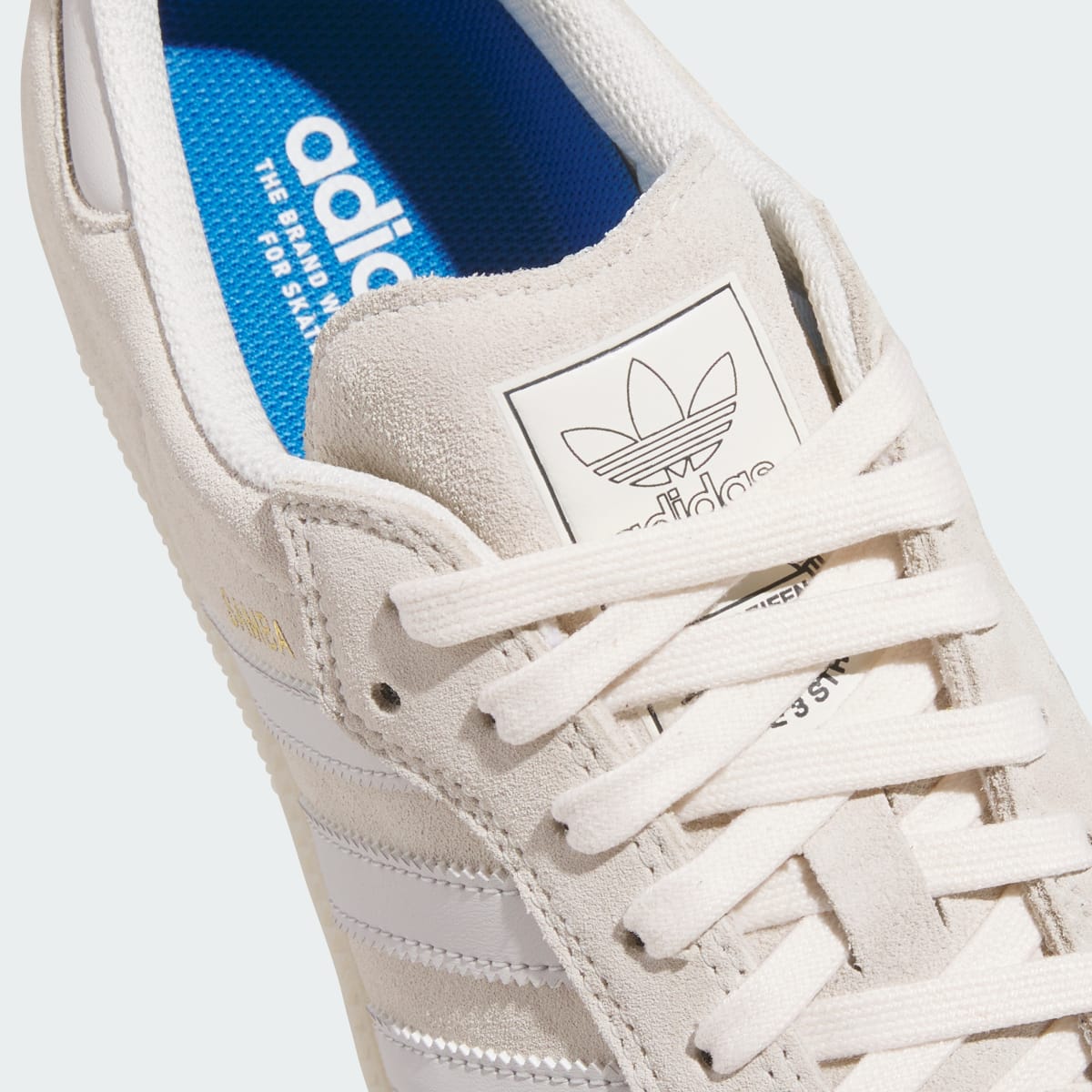 Overkicks - Adidas Samba ADV Chalk White Grey Carbon (JP5860) - detalle