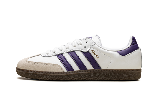 Overkicks - Adidas Samba ADV Cloud White Collegiate Purple (IE6613) - vista lateral