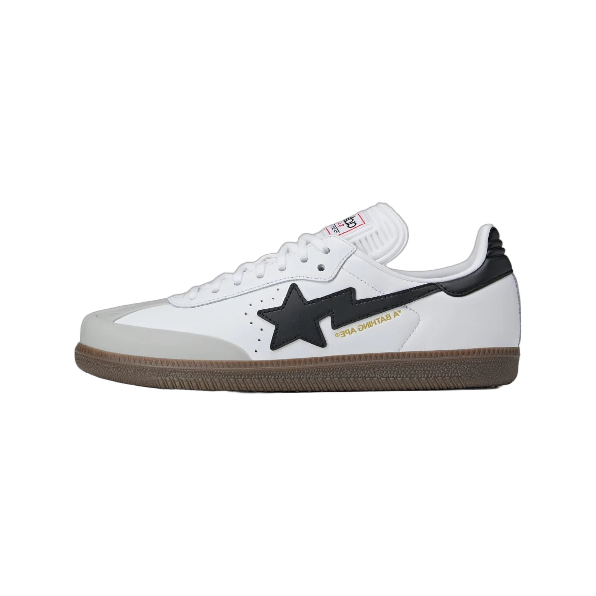 Overkicks - Adidas Samba Bape White Black Gum (JR9245) - vista lateral