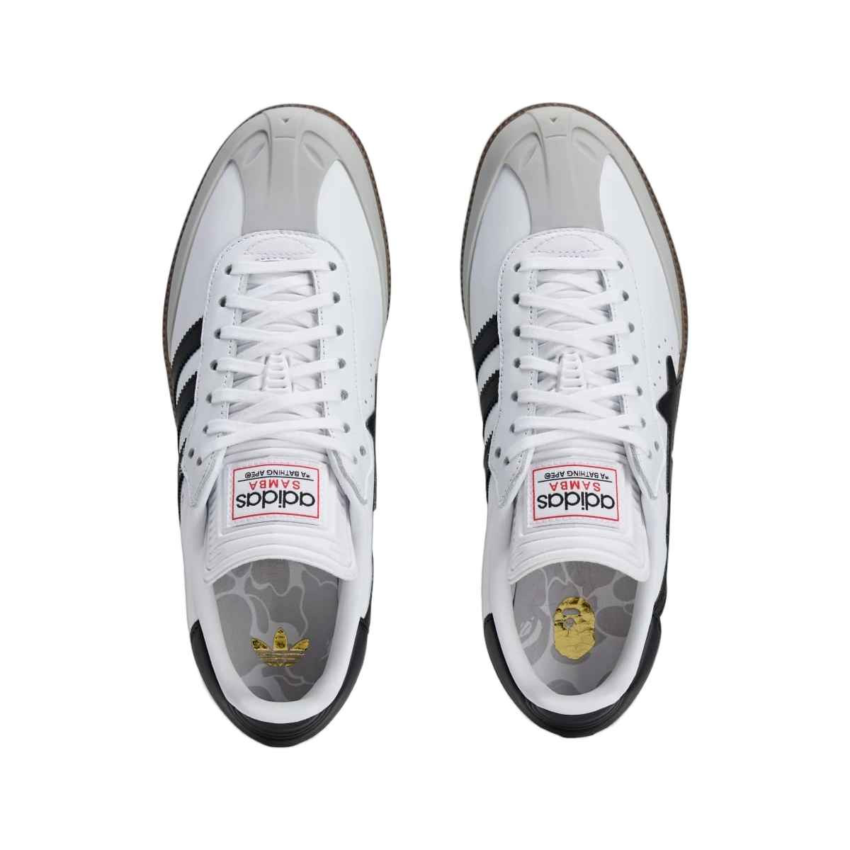 Overkicks - Adidas Samba Bape White Black Gum (JR9245) - vista trasera