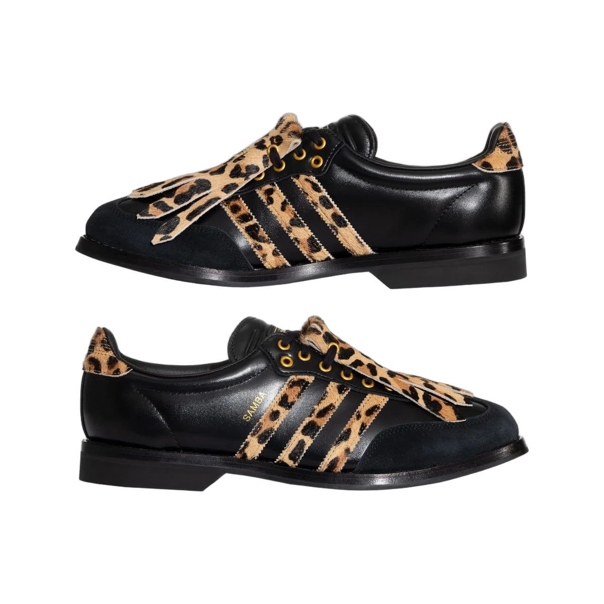 Overkicks - Adidas Samba Bowling Shoe Leopard Black (KK2824) - detalle