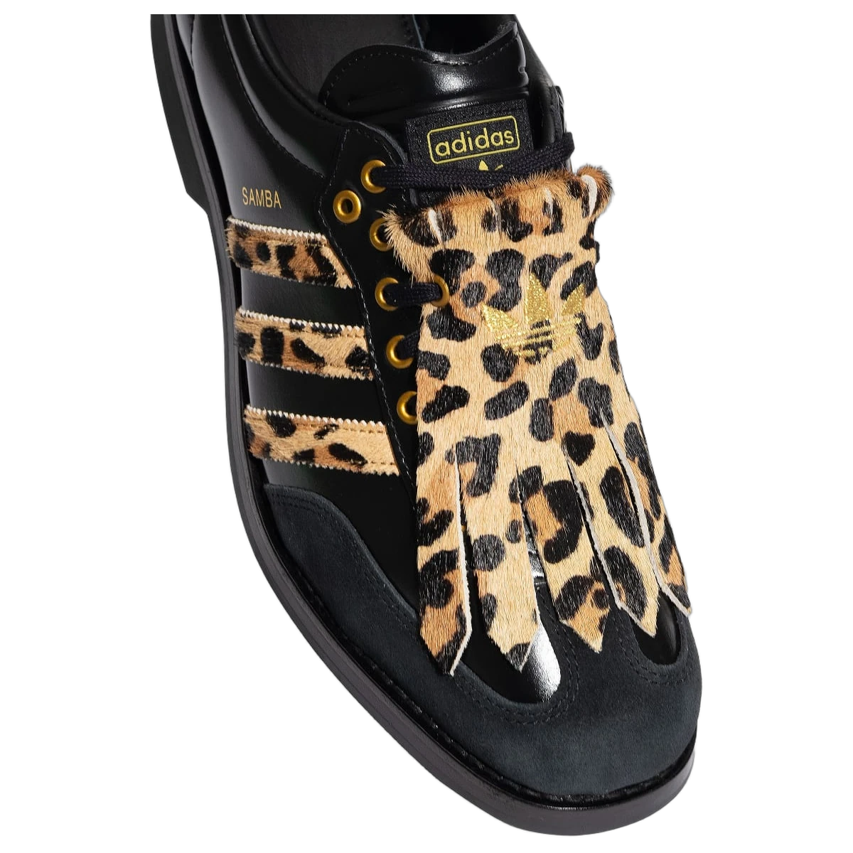 Overkicks - Adidas Samba Bowling Shoe Leopard Black (KK2824) - detalle