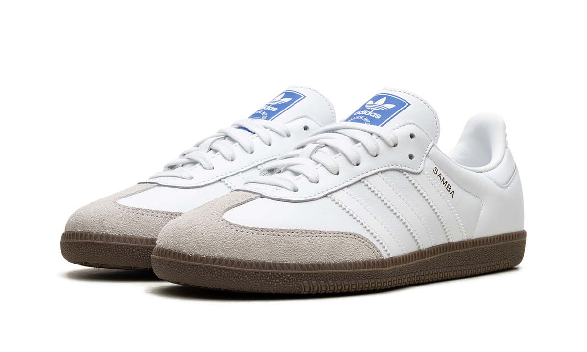 Overkicks - Adidas Samba Cloud White Blue Gum (IE3439) - vista trasera