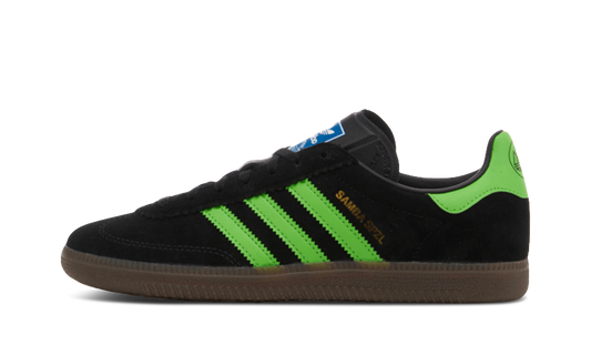 Overkicks - Adidas Samba Deco SPZL Black Lucid Lime (IF5738) - vista lateral