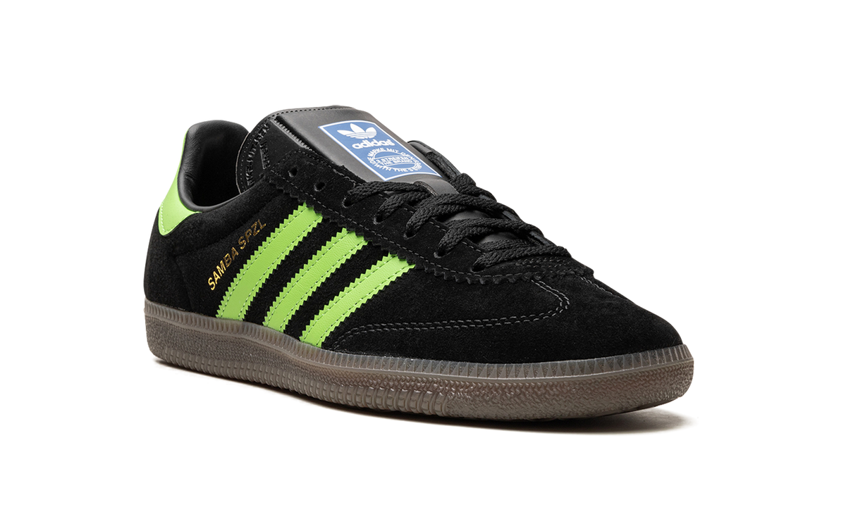 Overkicks - Adidas Samba Deco SPZL Black Lucid Lime (IF5738) - detalle lateral interior