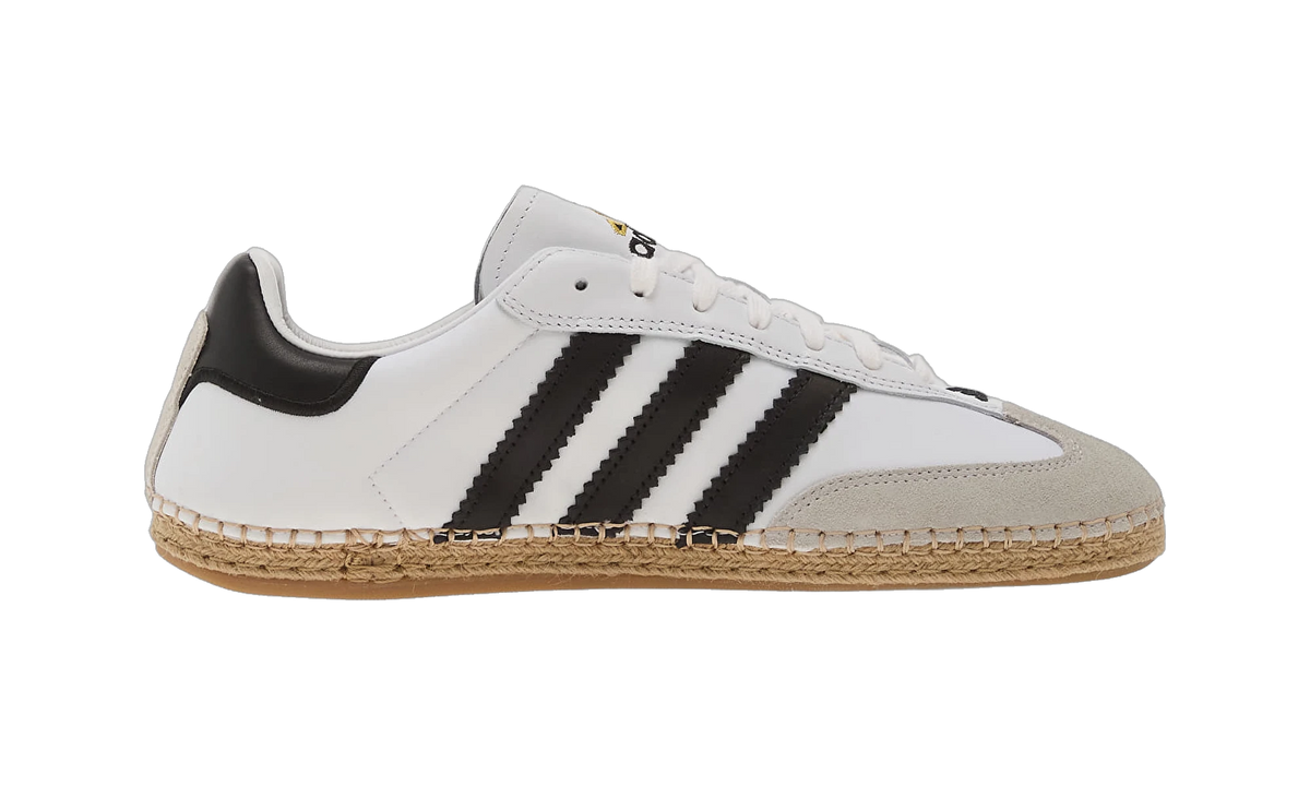 Overkicks - Adidas Samba Espadrille CLOT By Edison Chen White Black (KJ0274) - par completo