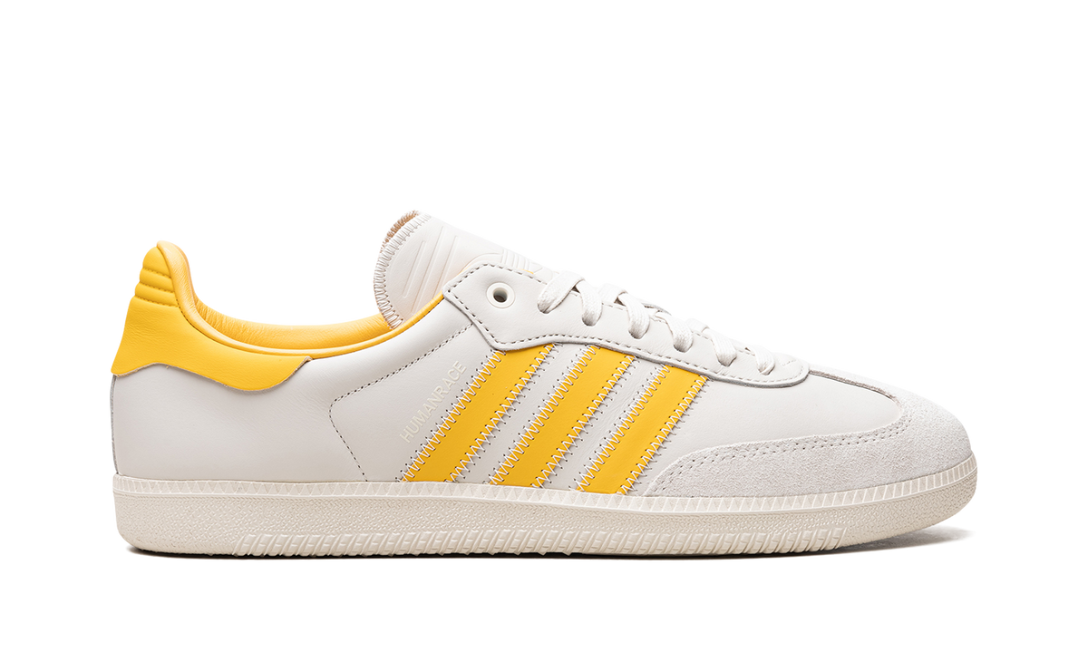 Overkicks - Adidas Samba Humanrace Bold Gold (ID9068) - detalle talón