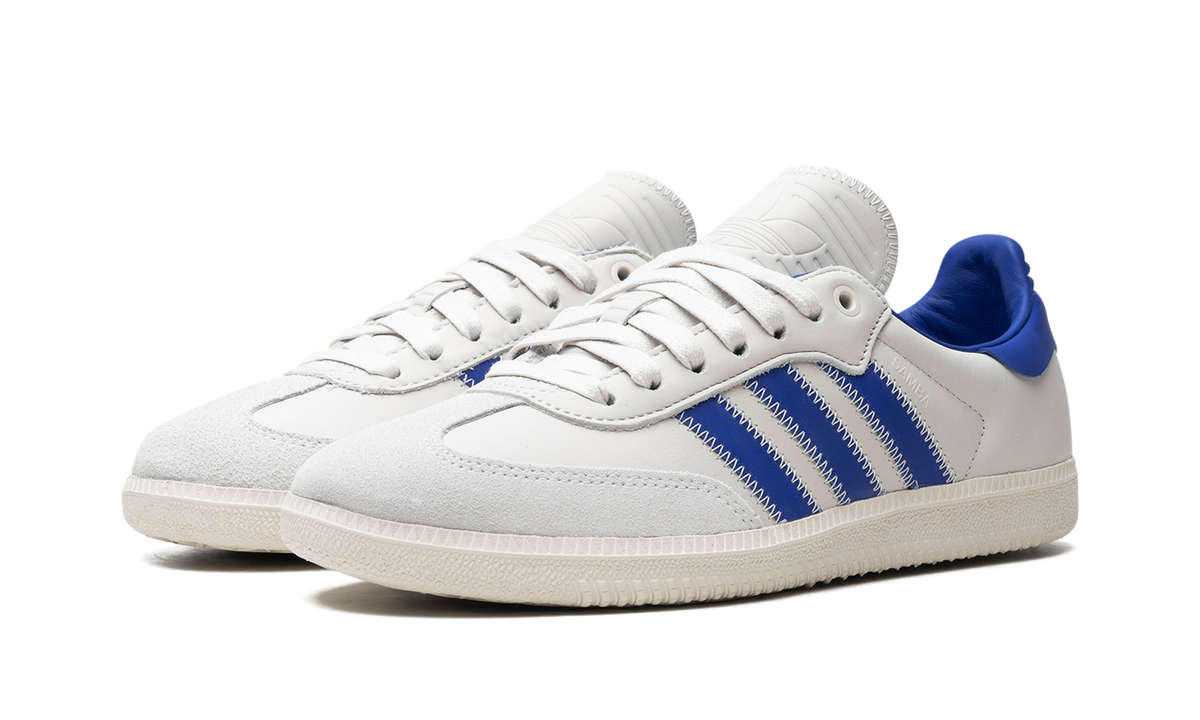 Overkicks - Adidas Samba Humanrace Navy Aluminum (IG2088) - vista trasera