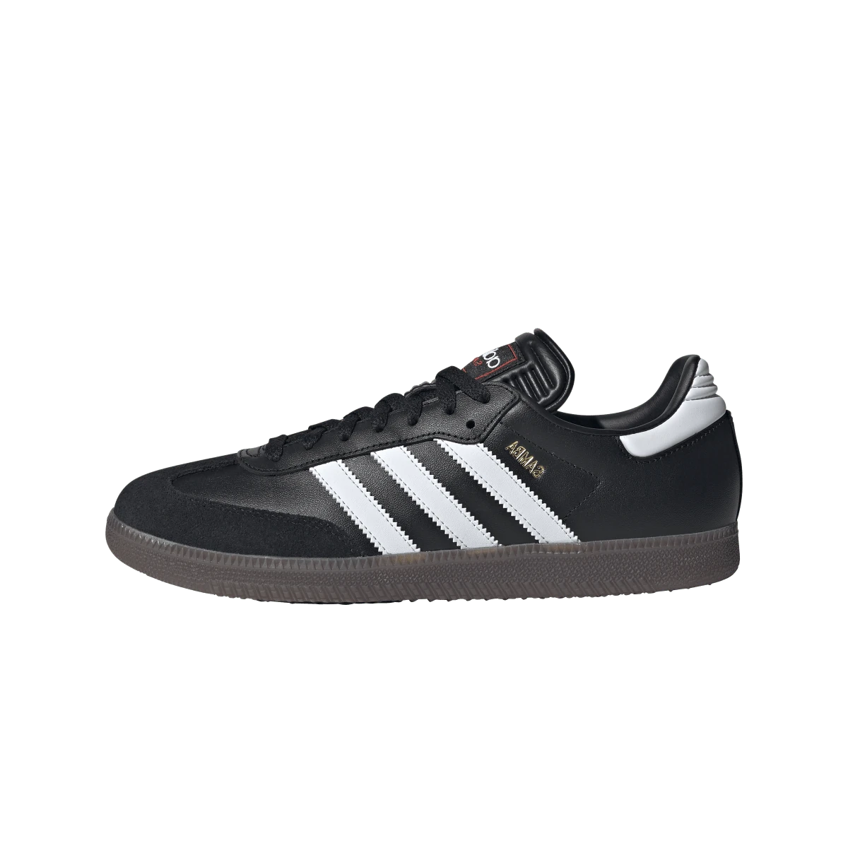 Overkicks - Adidas Samba Indoor Core Black Cloud White Vivid Red (IH6000) - vista lateral