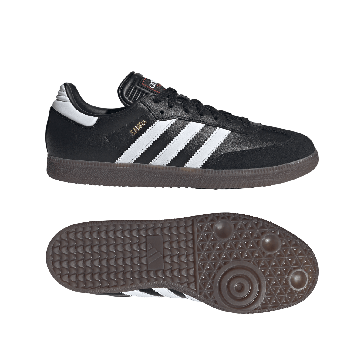 Overkicks - Adidas Samba Indoor Core Black Cloud White Vivid Red (IH6000) - detalle lateral interior