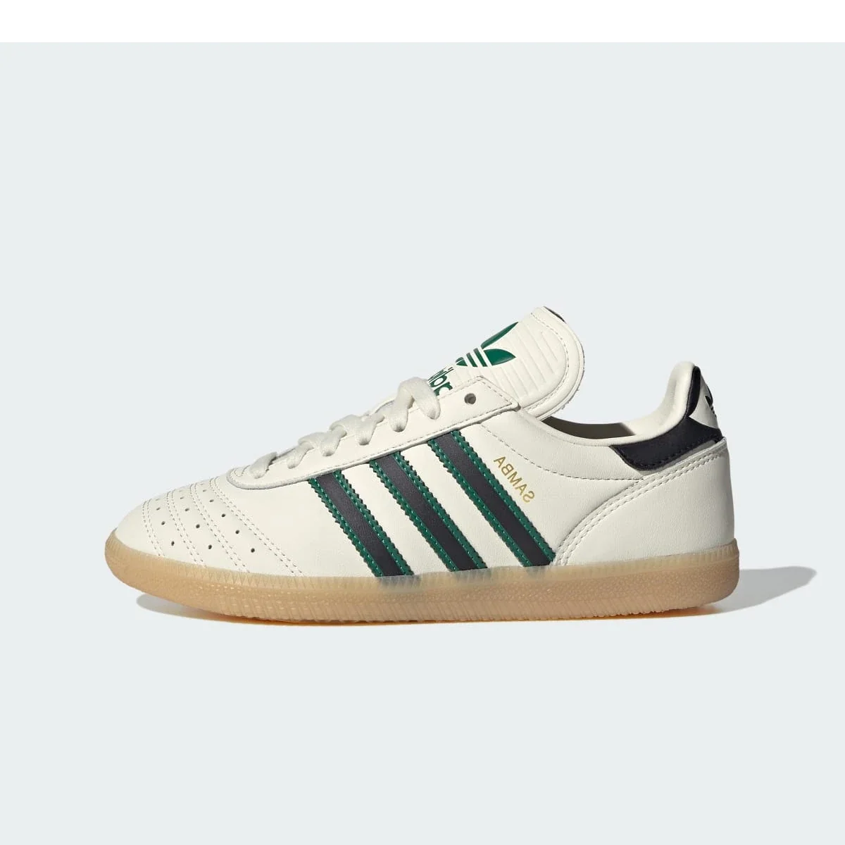 Overkicks - Adidas Samba JP Off White Black Gum (GS) (JP9528) - vista lateral