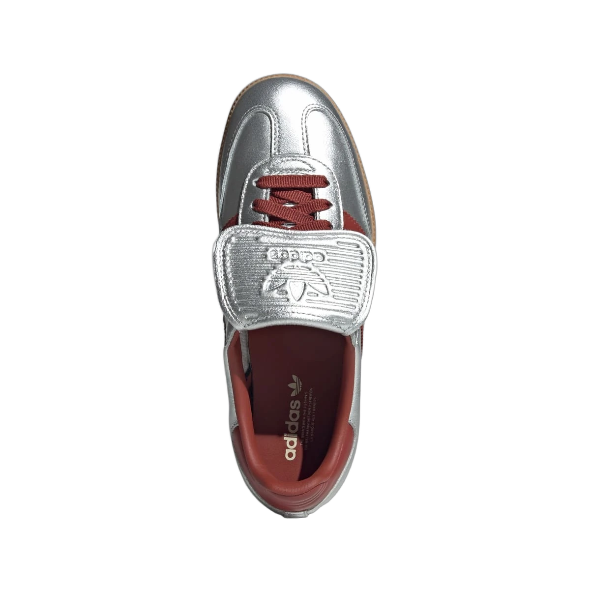 Overkicks - Adidas Samba LT Silver Metallic Ruby Gum (JH5707) - vista trasera