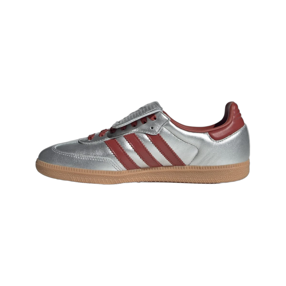 Overkicks - Adidas Samba LT Silver Metallic Ruby Gum (JH5707) - detalle talón