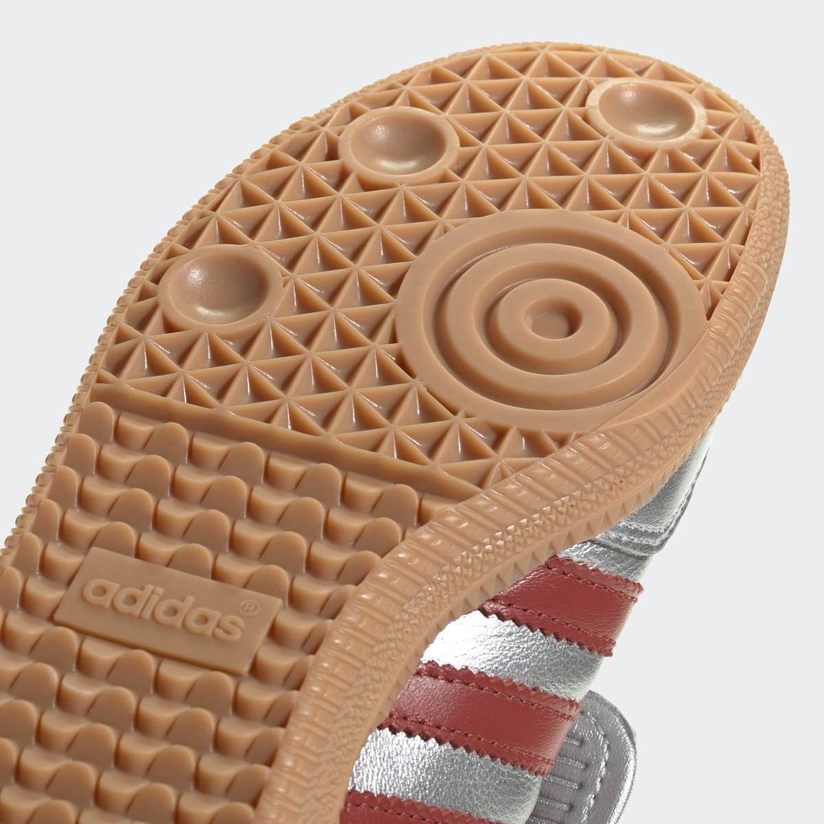 Overkicks - Adidas Samba LT Silver Metallic Ruby Gum (JH5707) - detalle