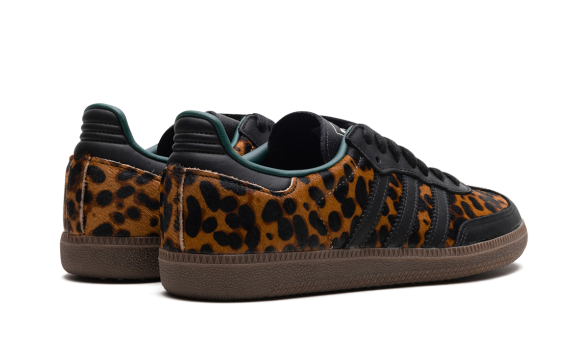 Overkicks - Adidas Samba OG Black Green Leopard (JI2735) - par completo