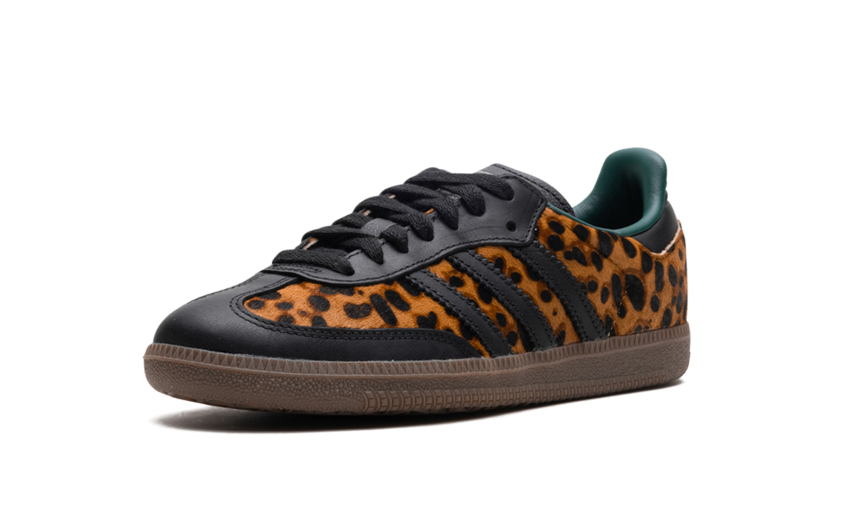 Overkicks - Adidas Samba OG Black Green Leopard (JI2735) - detalle suela