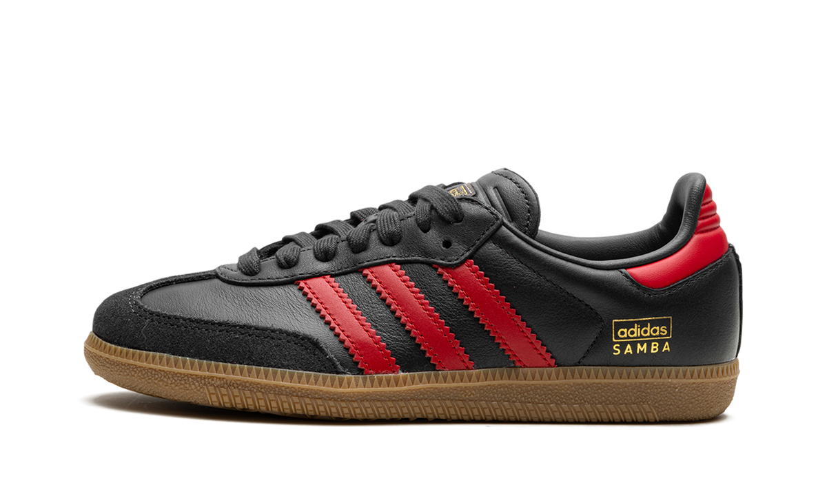 Overkicks - Adidas Samba OG Carbon Better Scarlet (IG6173) - vista lateral