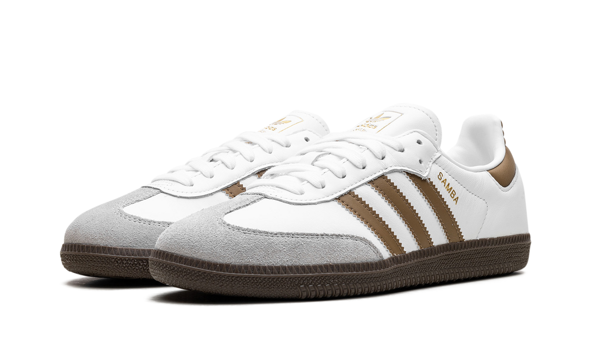 Overkicks - Adidas Samba OG Cloud White Brown Desert (JH8796) - vista trasera