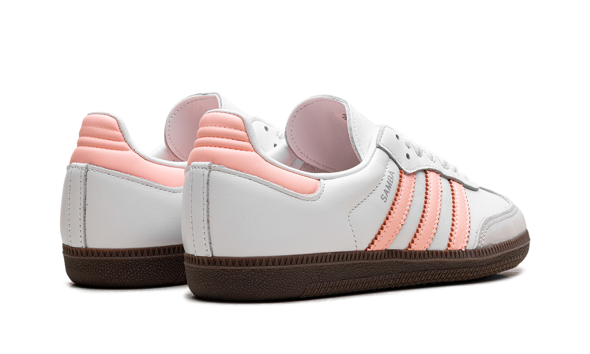 Overkicks - Adidas Samba OG Cloud White Clear Orange Semi Coral (Womens) (JH5687) - par completo