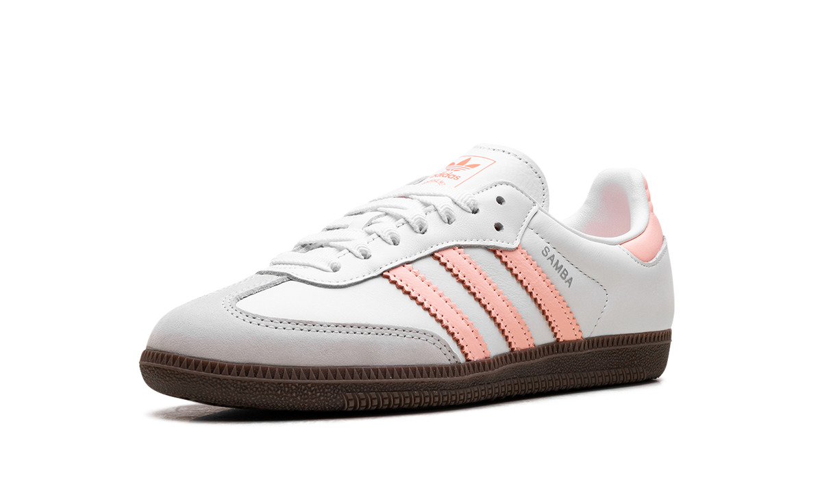 Overkicks - Adidas Samba OG Cloud White Clear Orange Semi Coral (Womens) (JH5687) - detalle suela