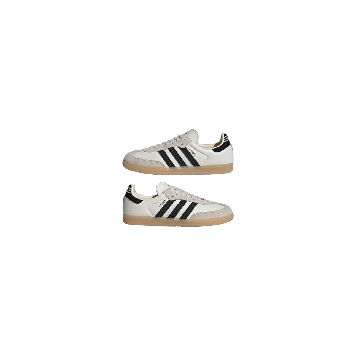Overkicks - Adidas Samba OG Cloud White Core Black Gum (IH6820) - detalle lateral interior