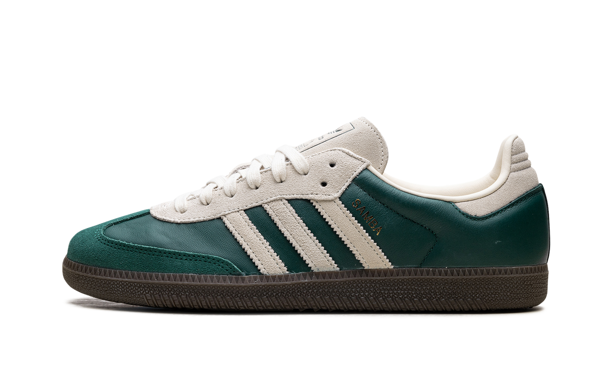 Overkicks - Adidas Samba OG Collegiate Green Cream White (JI3215) - vista lateral