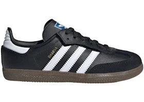 Overkicks - Adidas Samba OG Comfort Closure Core Black Cloud White Gum (PS) (JQ6390) - vista lateral