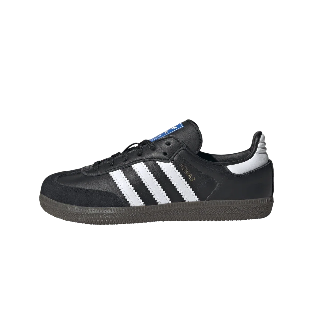 Overkicks - Adidas Samba OG Core Black Cloud White Gum (PS) (IE3678) - vista lateral