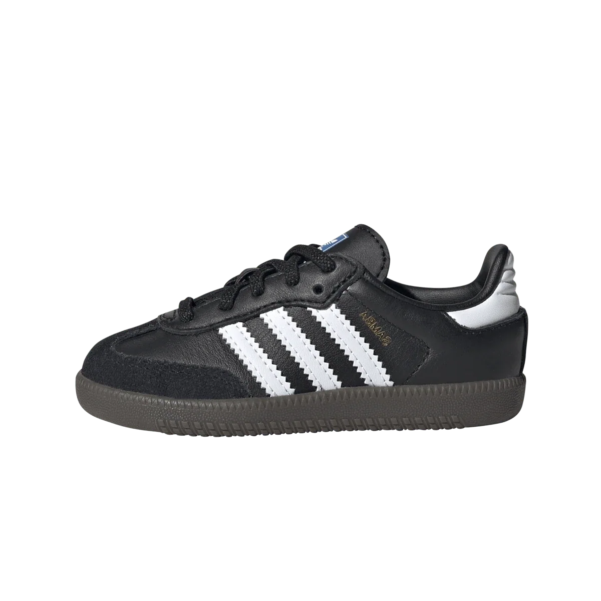 Overkicks - Adidas Samba OG Core Black Cloud White Gum (TD) (IE3680) - vista lateral