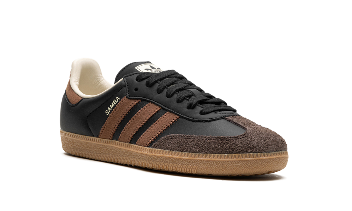 Overkicks - Adidas Samba OG Core Black Preloved Brown (IE9123) - detalle lateral interior