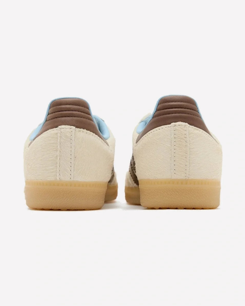 Overkicks - Adidas Samba OG Cream White Earth Strata Pony Hair (Womens) (KI2514) - imagen 3