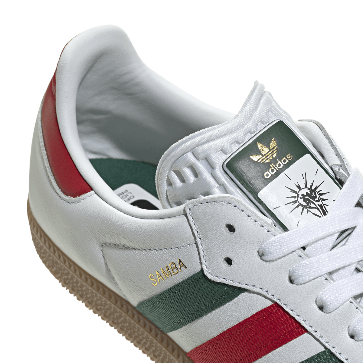 Overkicks - Adidas Samba OG FIFA World Cup 2026 Mexico (HQ4951) - detalle lateral interior