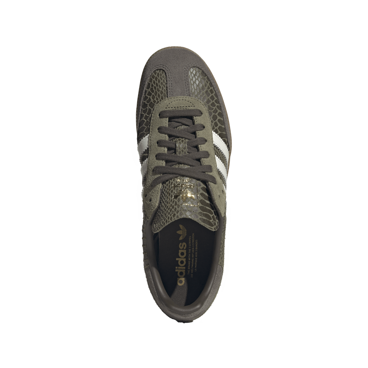 Overkicks - Adidas Samba OG Focus Olive Snakeskin Off White (KK3275) - par completo
