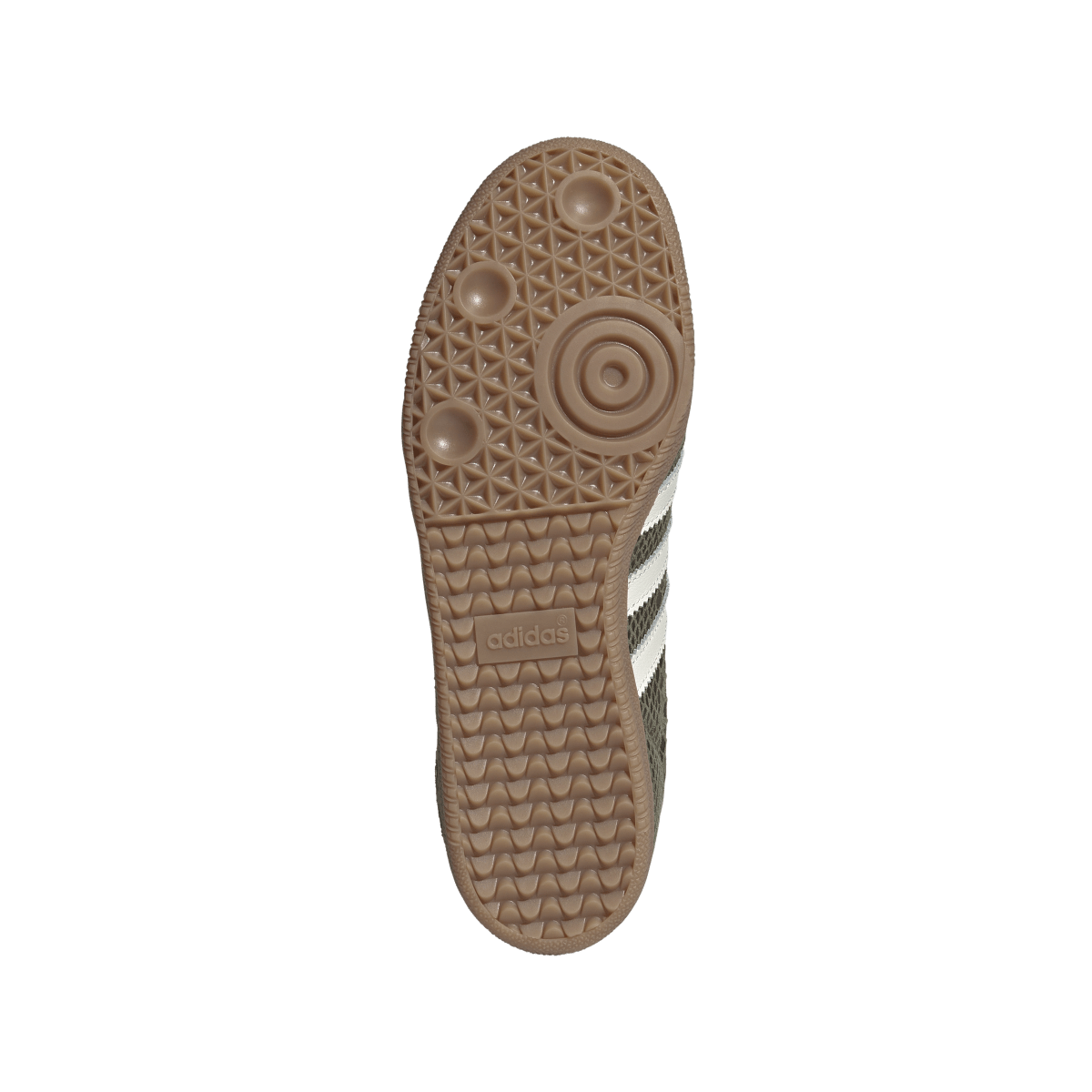 Overkicks - Adidas Samba OG Focus Olive Snakeskin Off White (KK3275) - detalle suela