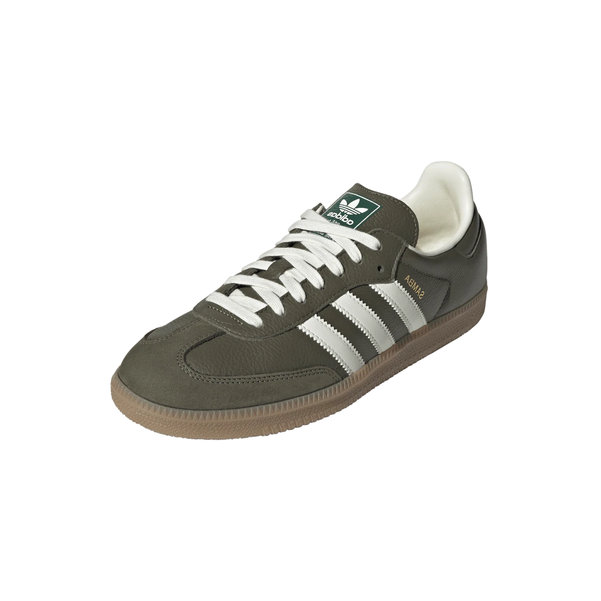 Overkicks - Adidas Samba OG Medium Raw Khaki Gum (JR0890) - vista trasera