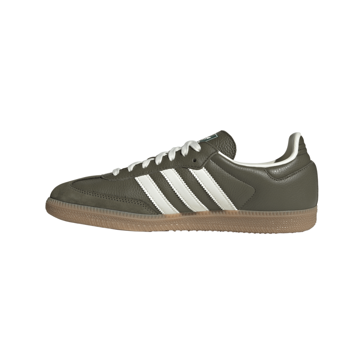 Overkicks - Adidas Samba OG Medium Raw Khaki Gum (JR0890) - detalle talón