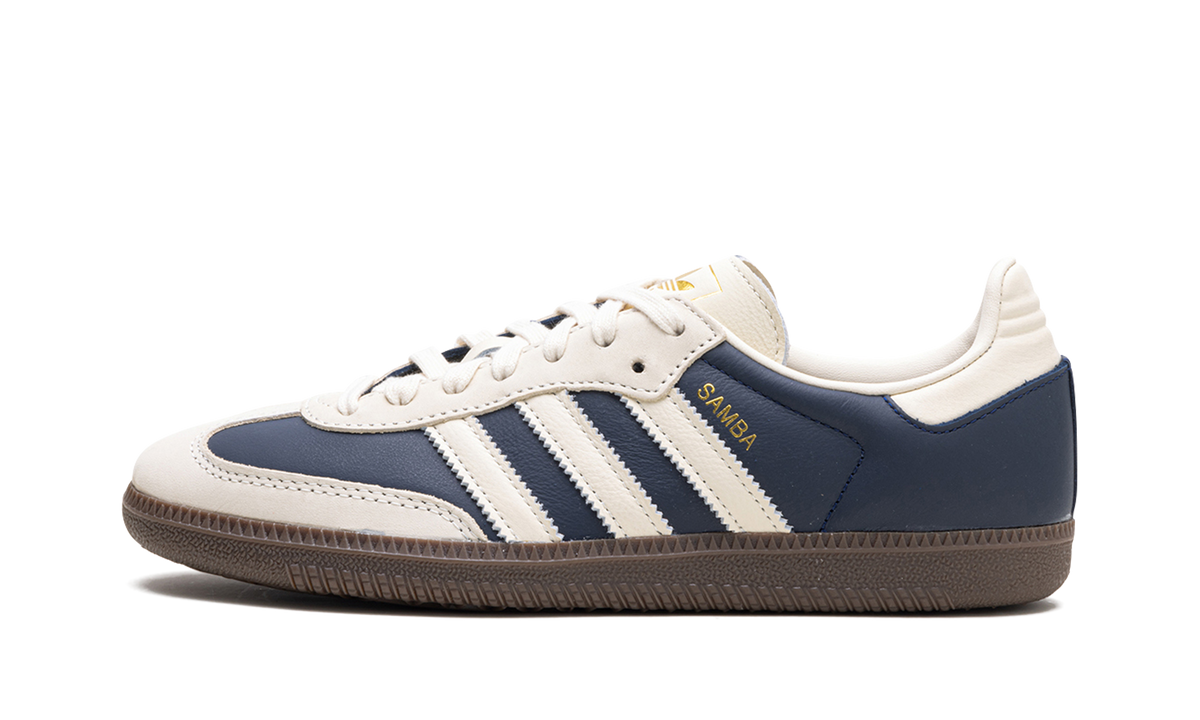 Overkicks - Adidas Samba OG Night Indigo Crew White (IG1968) - vista lateral