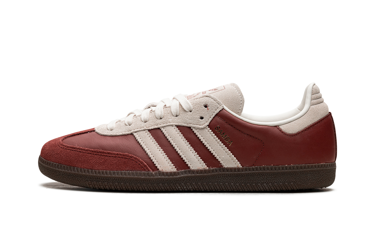 Overkicks - Adidas Samba OG Preloved Ruby Cream White (JI3216) - vista lateral