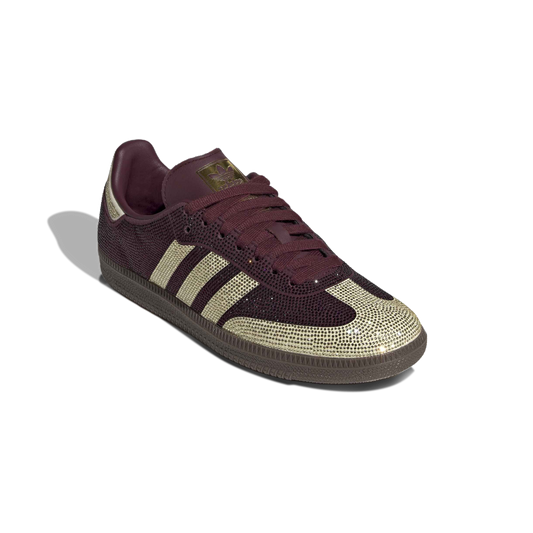 Overkicks - Adidas Samba OG Rhinestone Maroon Warm Vanilla (Women's) (KJ7488) - imagen 2