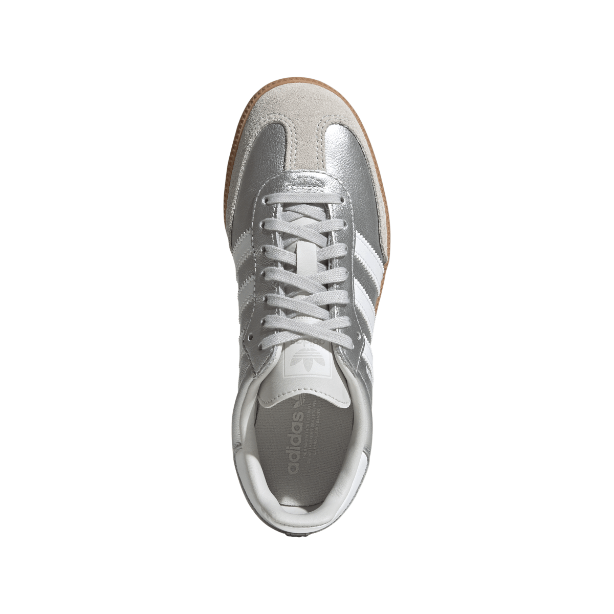 Overkicks - Adidas Samba OG Silver Metallic Cloud White Gum (GS) (KK2327) - imagen 3