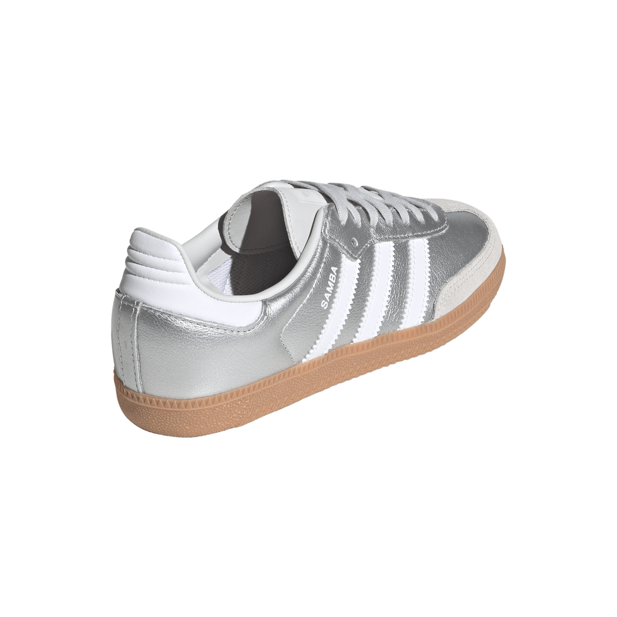 Overkicks - Adidas Samba OG Silver Metallic Cloud White Gum (GS) (KK2327) - imagen 5