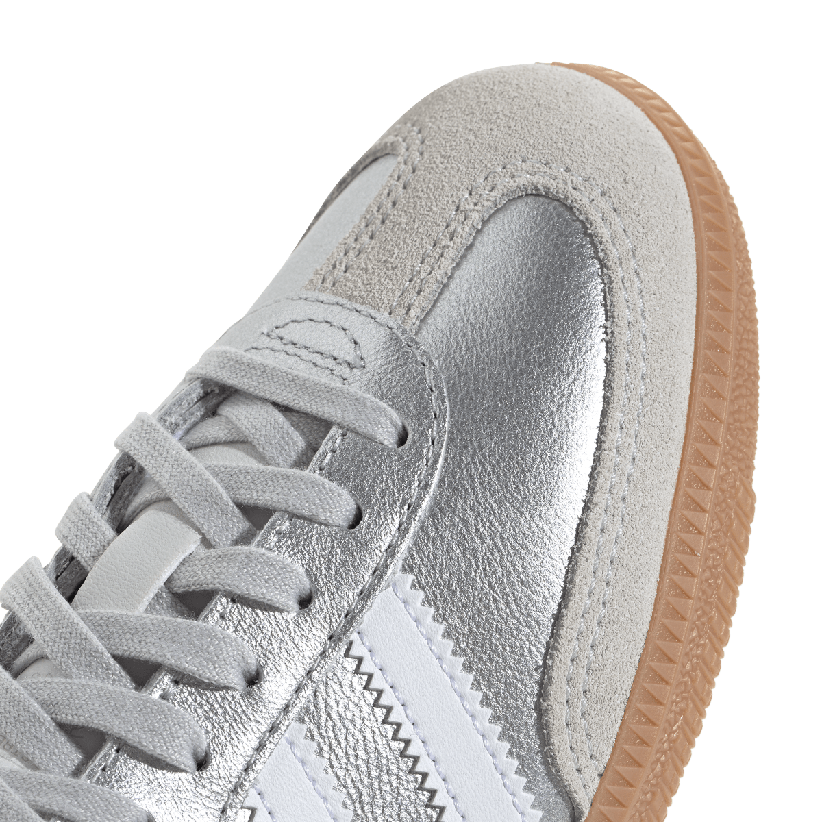 Overkicks - Adidas Samba OG Silver Metallic Cloud White Gum (GS) (KK2327) - imagen 7