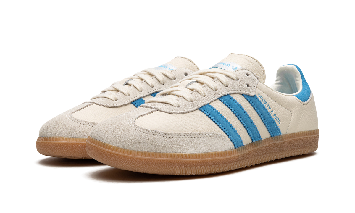 Overkicks - Adidas Samba OG Sporty & Rich Cream Blue (IE7096) - vista trasera