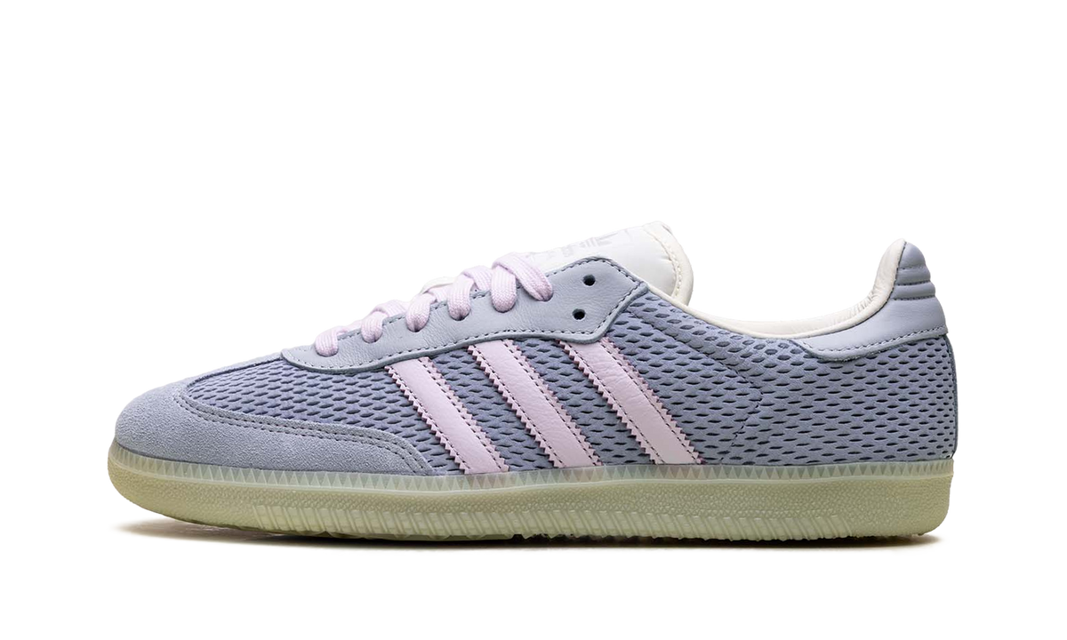Overkicks - Adidas Samba OG Tactile Blue Ice Lavender (JI3178) - vista lateral