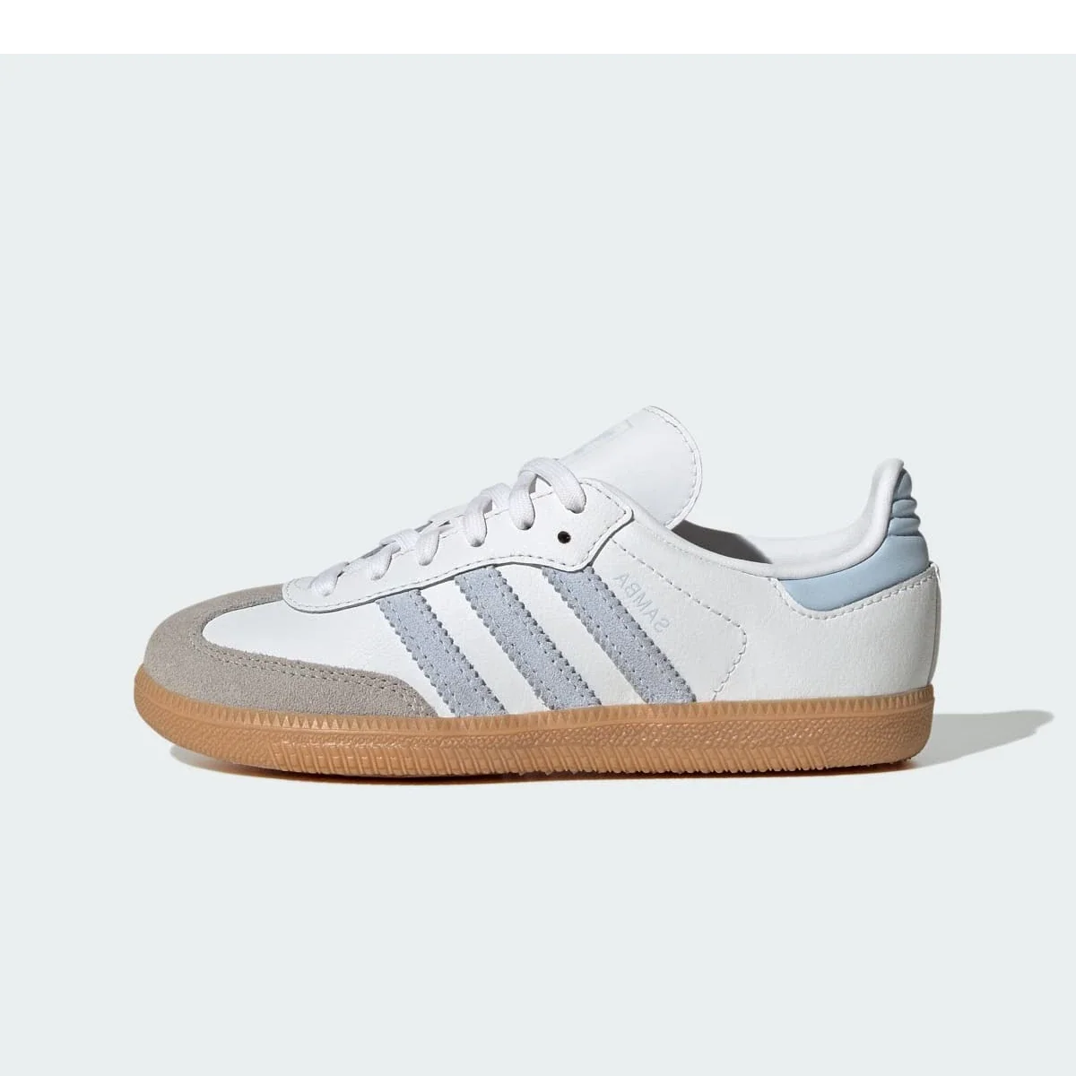 Overkicks - Adidas Samba OG White Crystal Sky Gum (PS) (JQ2025) - vista lateral
