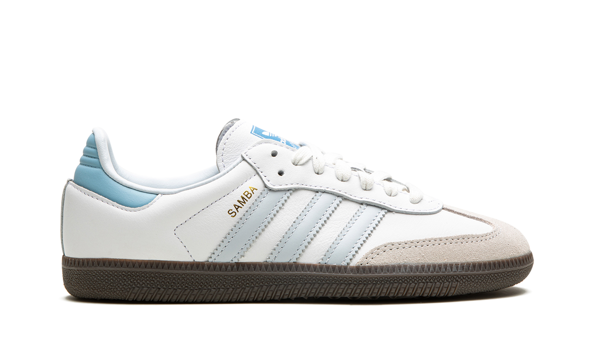 Overkicks - Adidas Samba OG White Halo Blue (ID2055) - detalle talón