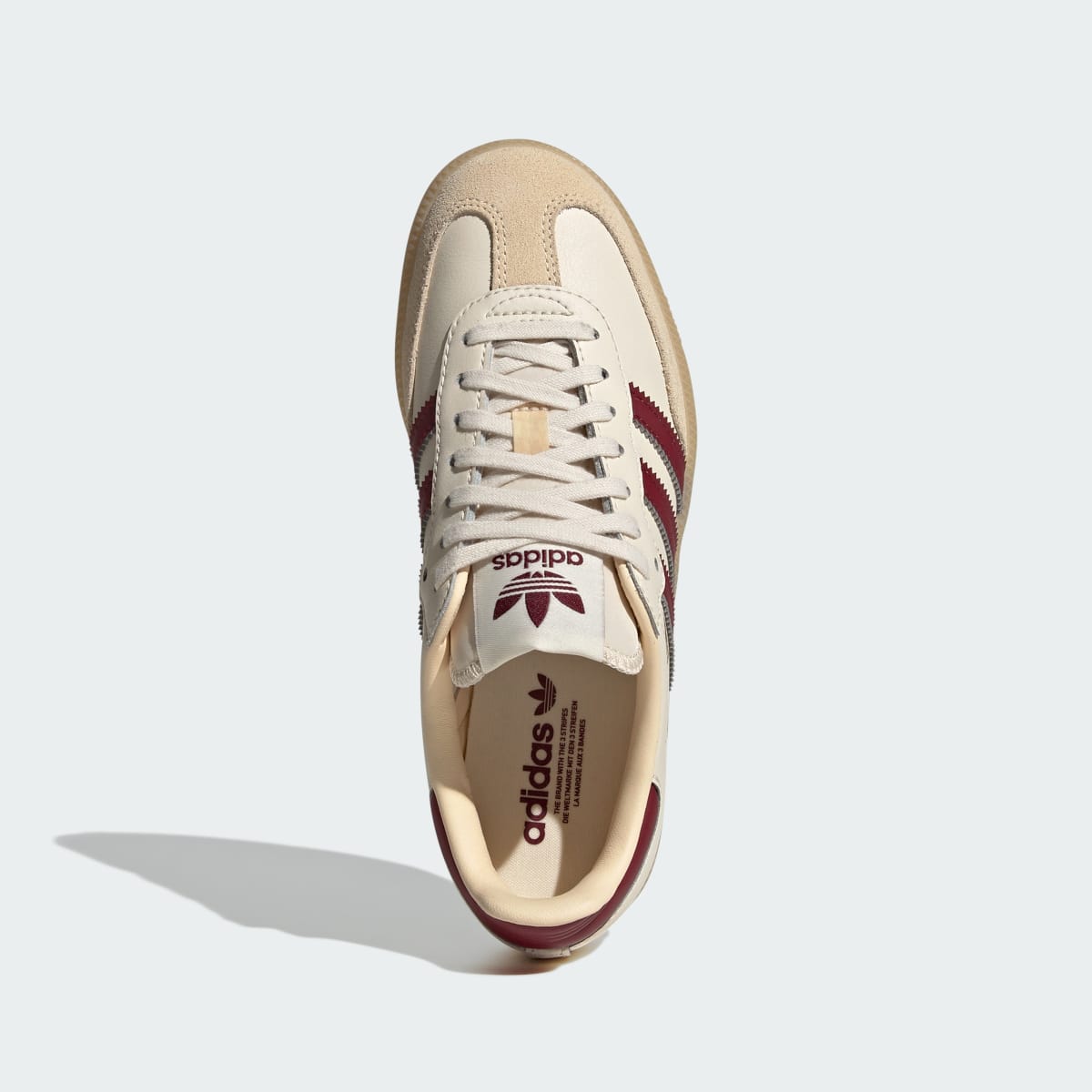 Overkicks - Adidas Samba OG Wonder White Shadow Red Gum (GS) (JQ8554) - imagen 3