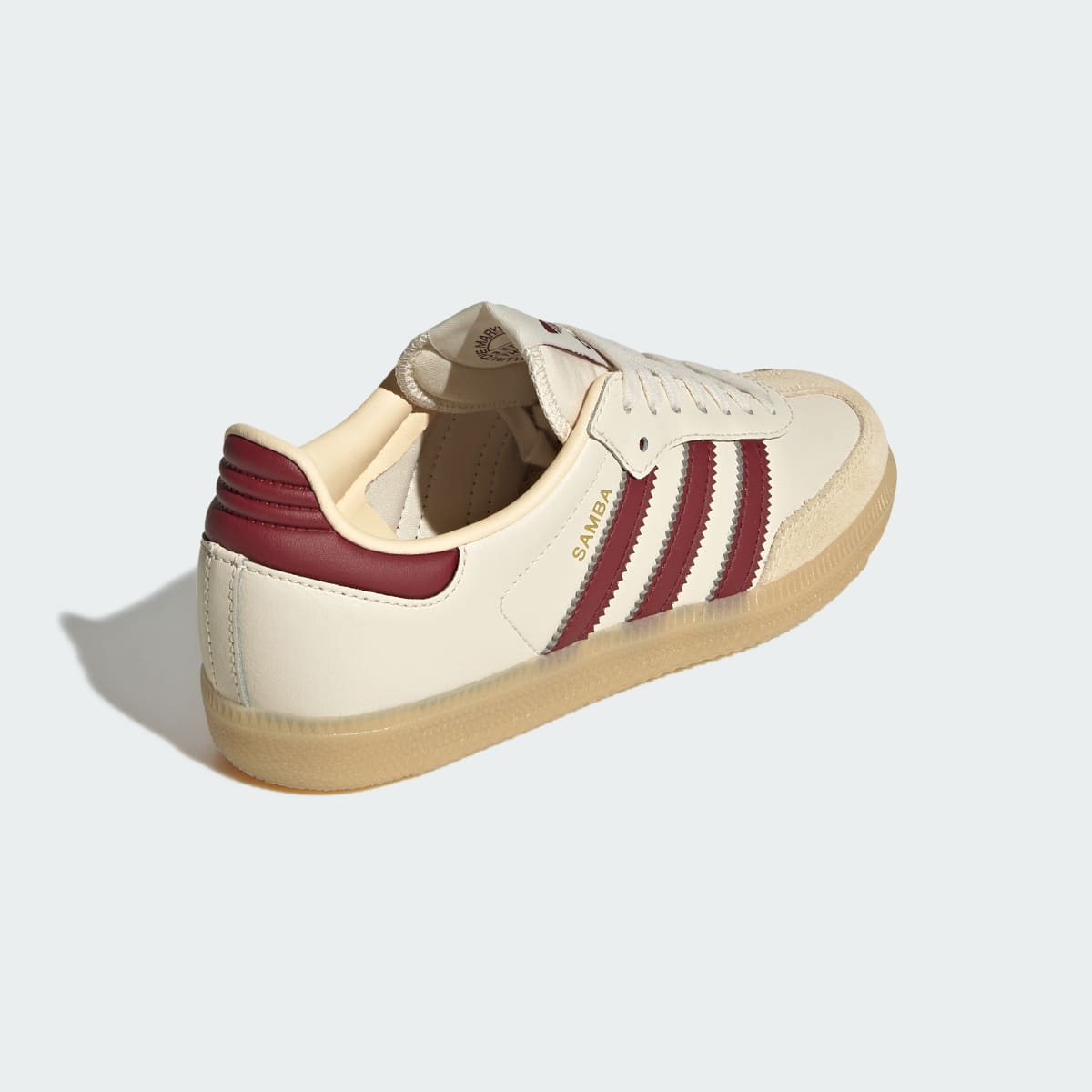 Overkicks - Adidas Samba OG Wonder White Shadow Red Gum (GS) (JQ8554) - imagen 5