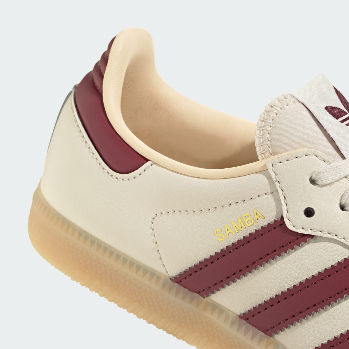 Overkicks - Adidas Samba OG Wonder White Shadow Red Gum (GS) (JQ8554) - imagen 7